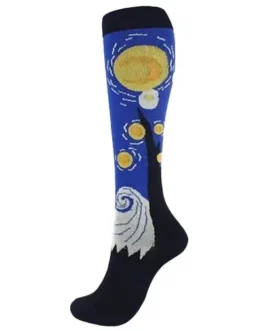 Medias de compresión estampado Van Gogh talla L-XL