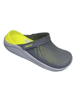 Sandalias Crocs amarillas y grises